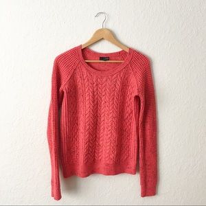 Ana L sweater pool over cable knit